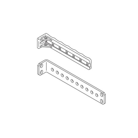 Chatsworth Products Cpi STAND OFF TIE BRACKET, 1"W X 6"L, ALUMINUM, PACK OF 50, PK 50 10559-550